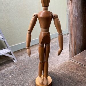 Wood Artist Drawing Mini-Manikin Articulated Mannequin with Base and Flex